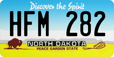 ND license plate HFM282