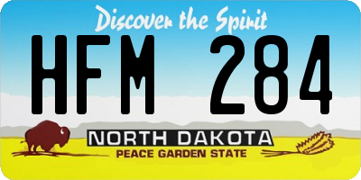 ND license plate HFM284
