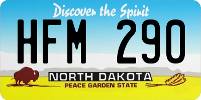 ND license plate HFM290