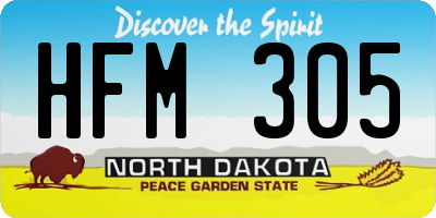 ND license plate HFM305