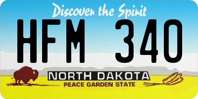 ND license plate HFM340
