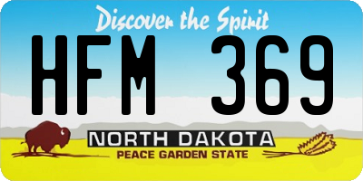 ND license plate HFM369