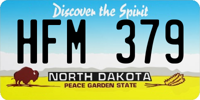 ND license plate HFM379