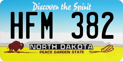 ND license plate HFM382
