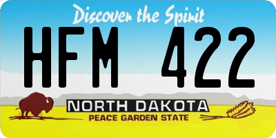 ND license plate HFM422