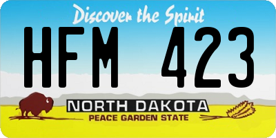 ND license plate HFM423