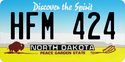 ND license plate HFM424