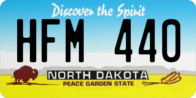 ND license plate HFM440