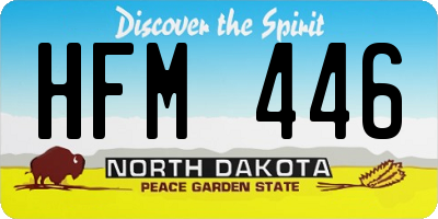 ND license plate HFM446
