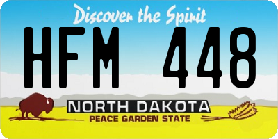 ND license plate HFM448