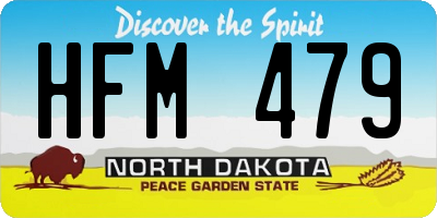 ND license plate HFM479