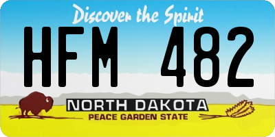 ND license plate HFM482