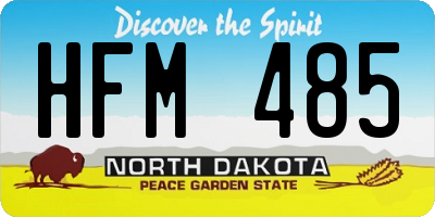 ND license plate HFM485