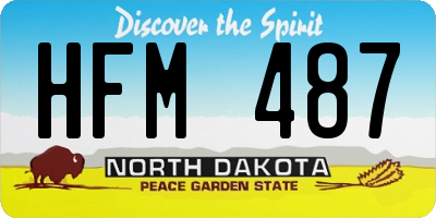 ND license plate HFM487