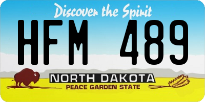 ND license plate HFM489
