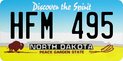 ND license plate HFM495