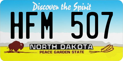 ND license plate HFM507
