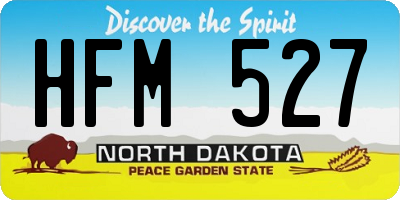 ND license plate HFM527
