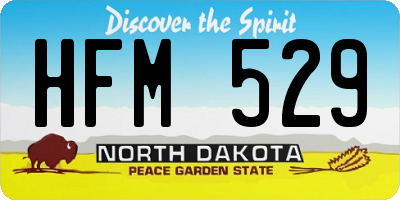 ND license plate HFM529
