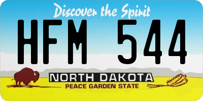 ND license plate HFM544