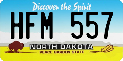 ND license plate HFM557