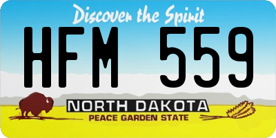 ND license plate HFM559