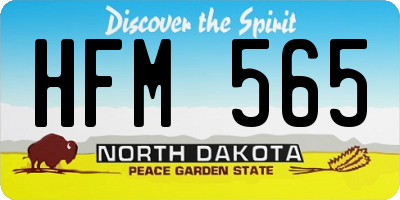 ND license plate HFM565