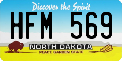 ND license plate HFM569