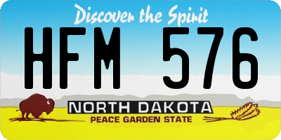 ND license plate HFM576