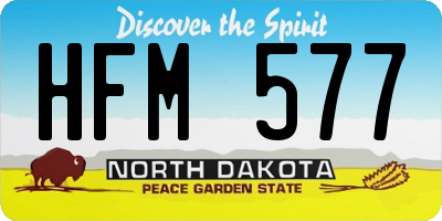 ND license plate HFM577