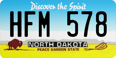 ND license plate HFM578