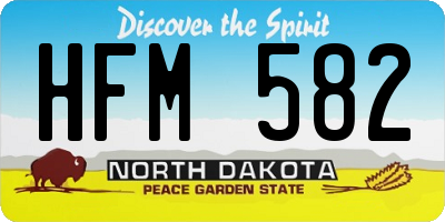 ND license plate HFM582