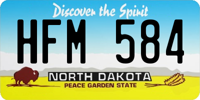 ND license plate HFM584