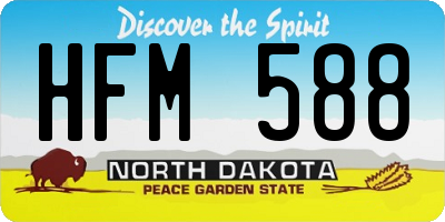 ND license plate HFM588