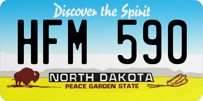 ND license plate HFM590