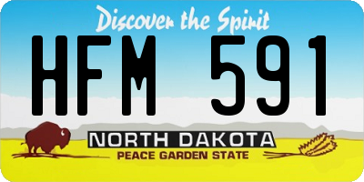 ND license plate HFM591