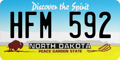 ND license plate HFM592