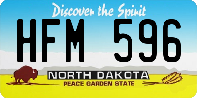ND license plate HFM596