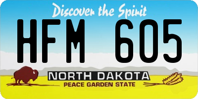ND license plate HFM605