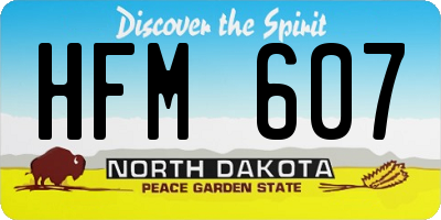 ND license plate HFM607