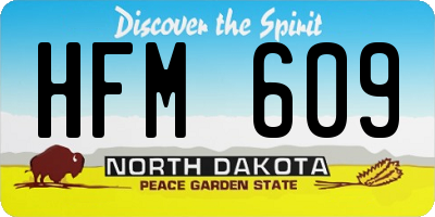 ND license plate HFM609