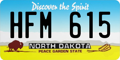 ND license plate HFM615