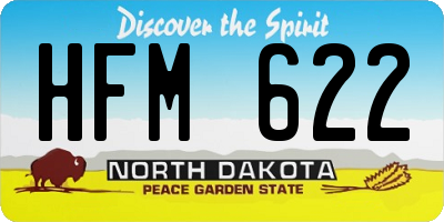 ND license plate HFM622