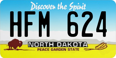 ND license plate HFM624