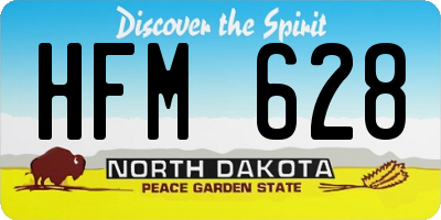 ND license plate HFM628