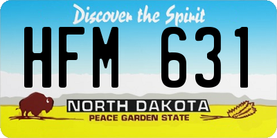 ND license plate HFM631