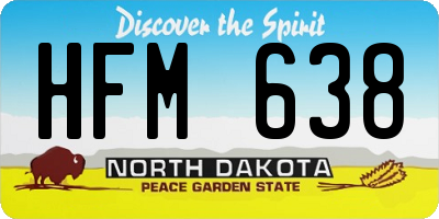 ND license plate HFM638