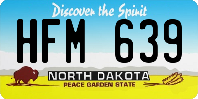 ND license plate HFM639