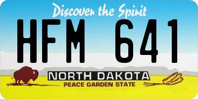 ND license plate HFM641