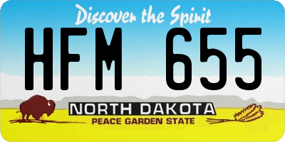 ND license plate HFM655
